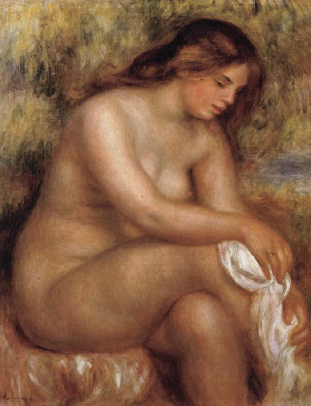 Pierre Renoir Bather Drying her Leg Sweden oil painting art